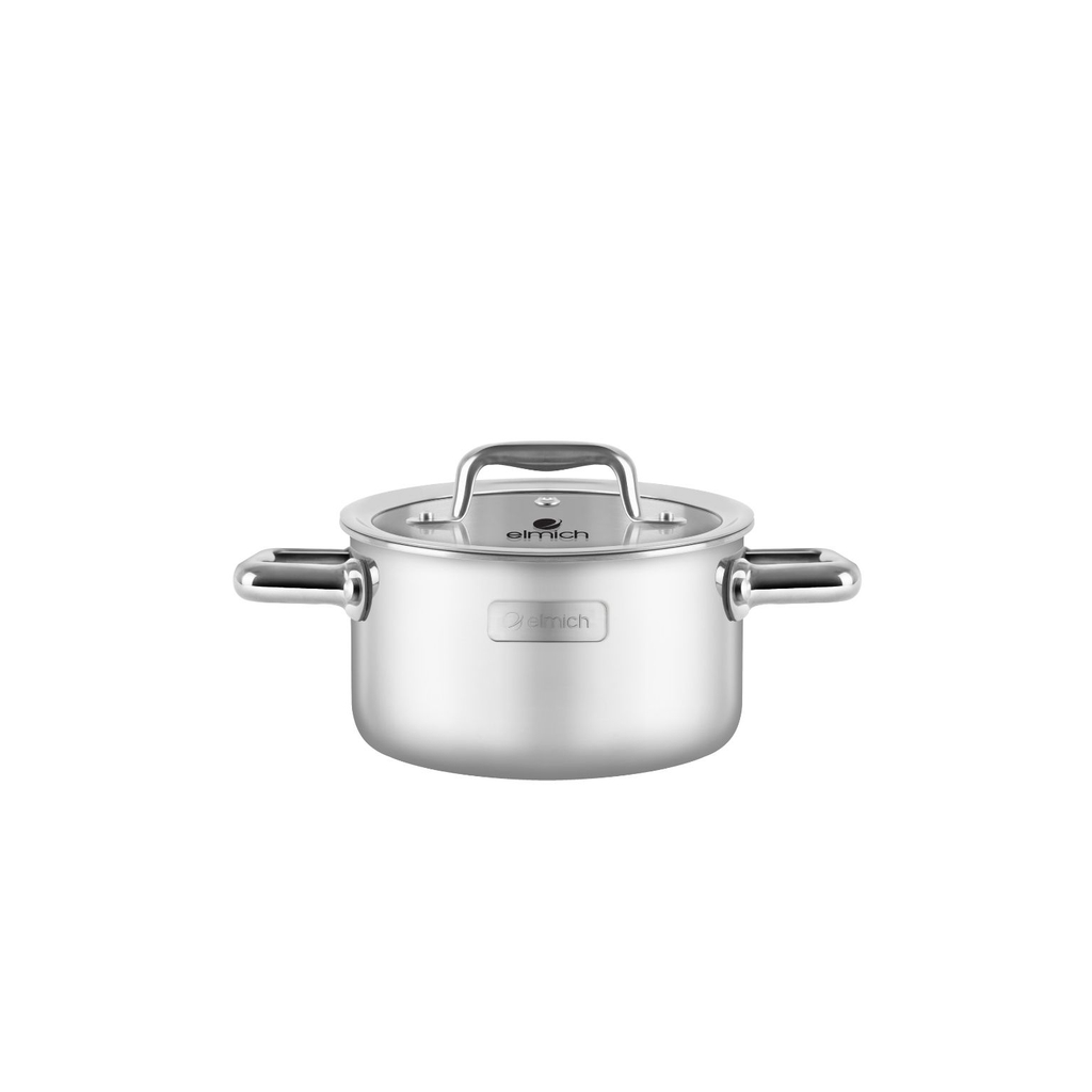 Nồi bếp từ inox liền khối Elmich Trimax ECO EL-8005 size 18, 20, 26, quánh 16cm