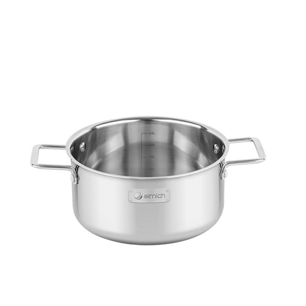Bộ nồi bếp từ inox liền khối Elmich Trimax XR EL-8074 size 16, 20, 22cm