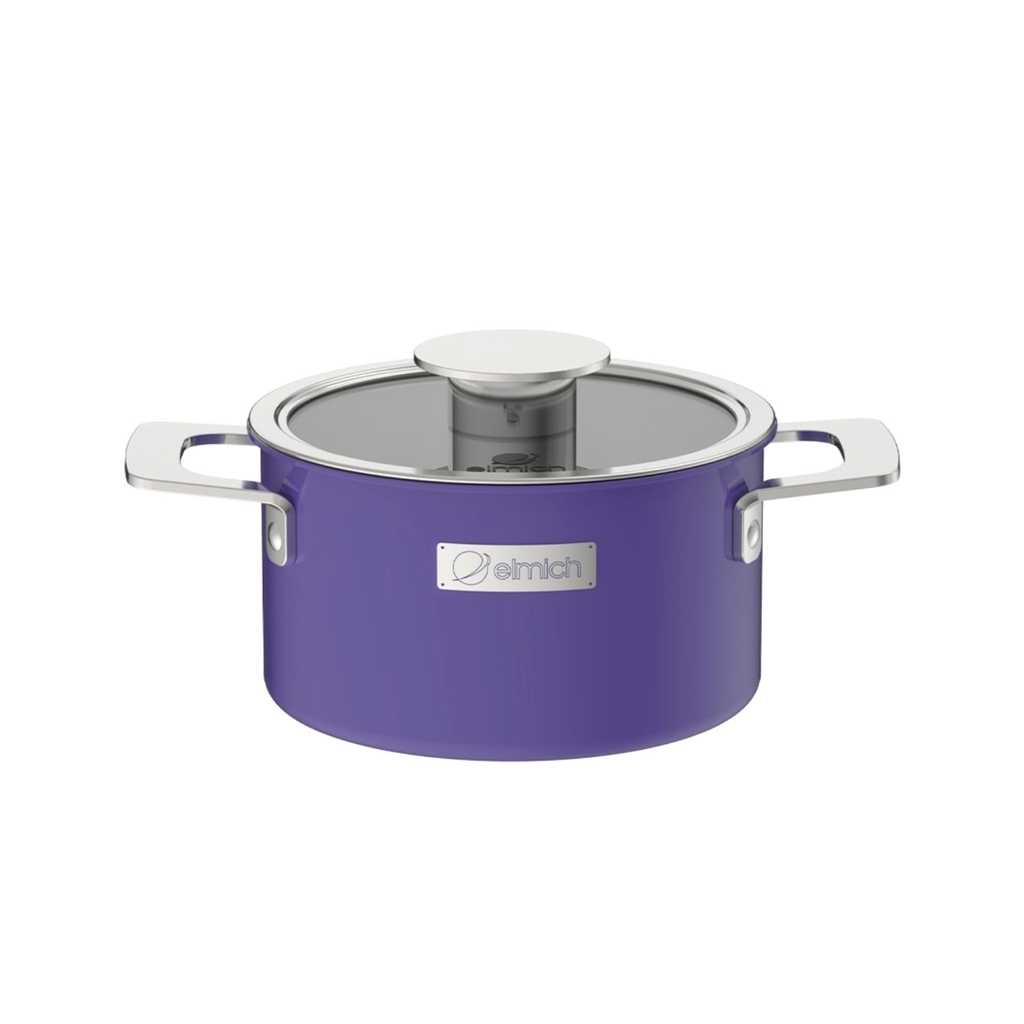 Nồi bếp từ, bộ nồi Inox liền khối Elmich Hera size 16,20,22 chảo 26cm ELMICH EL-8193