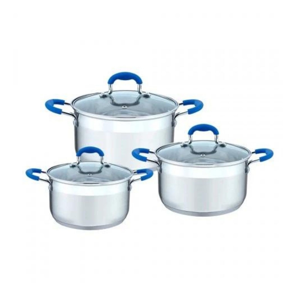 Bộ Nồi bếp từ Inox Smartcook 3 chiếc cỡ 16cm, 20cm, 24cm-SMR3