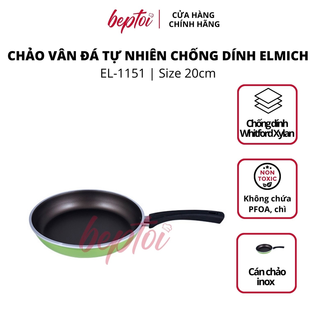 Chảo chống dính Leda Elmich, chảo chống dính đáy từ Elmich EL-1151/0366