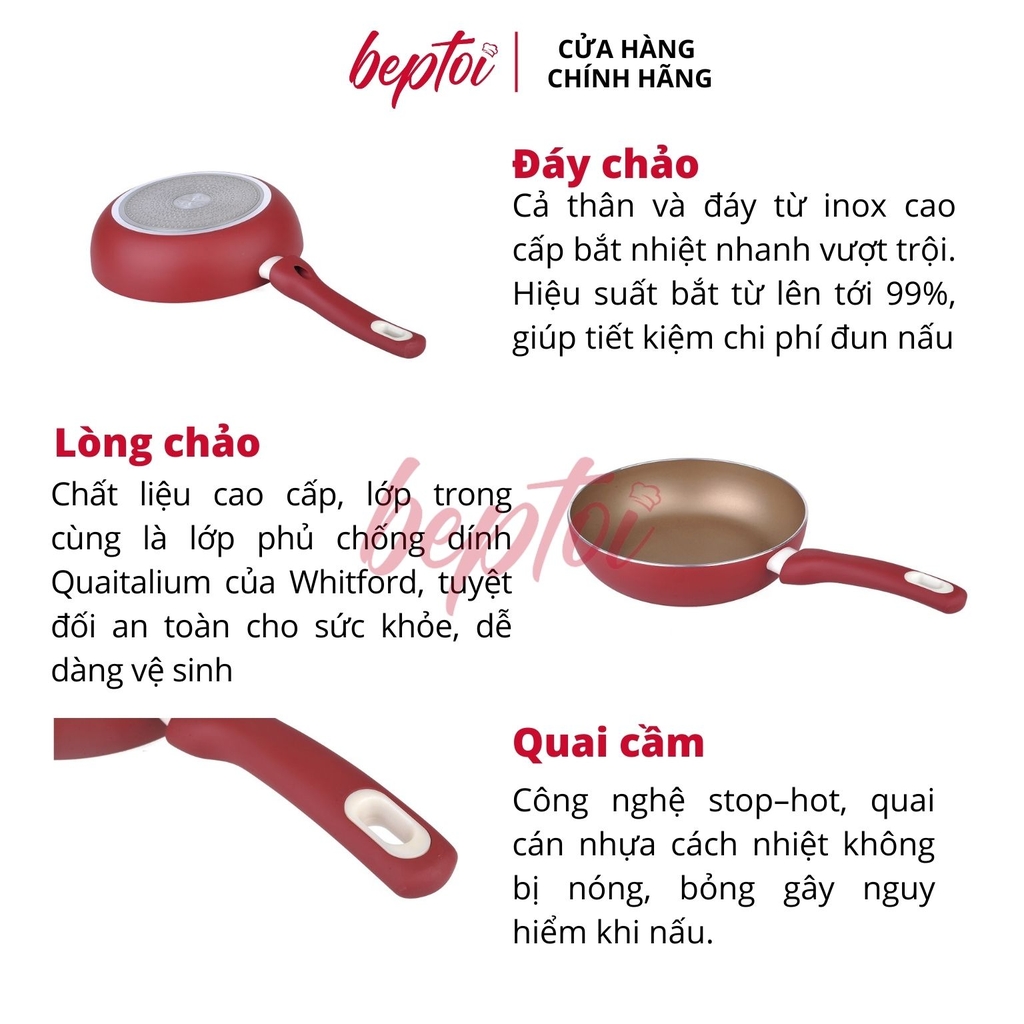 Chảo chống dính Elmich cao cấp đáy từ EL-7102/7103/7104/7105