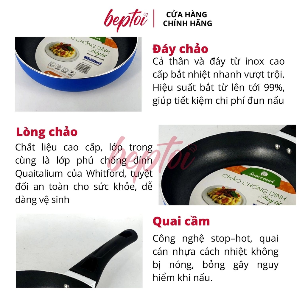 Chảo chống dính đáy từ SMARTCOOK SM-5714