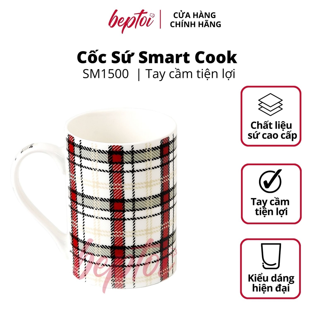 Ly sứ Cốc sứ cao cấp hoa văn Smart Cook SM1500