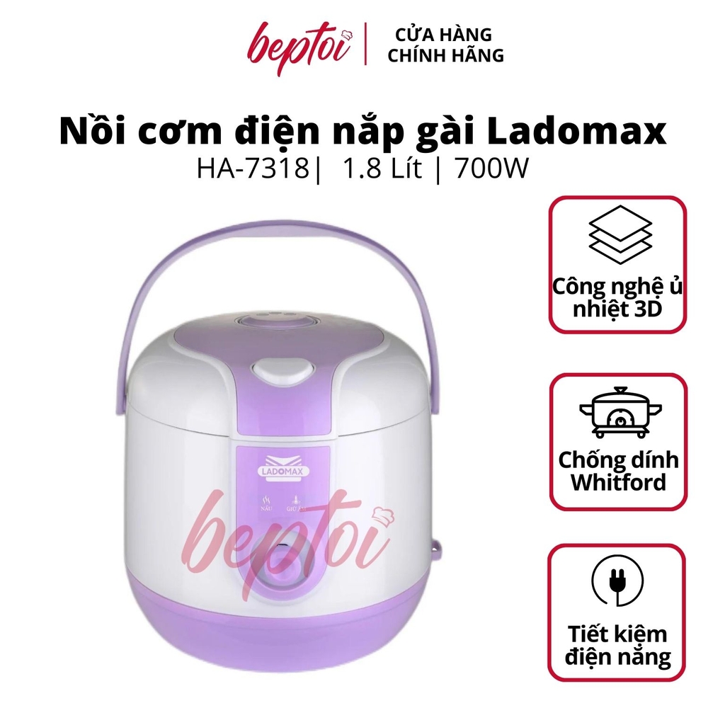 Nồi Cơm Điện 1.8L LADOMAX HA- 7318