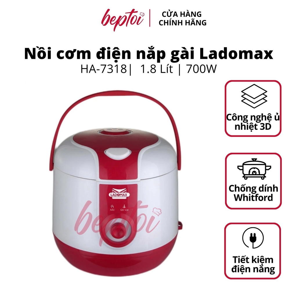 Nồi Cơm Điện 1.8L LADOMAX HA- 7318