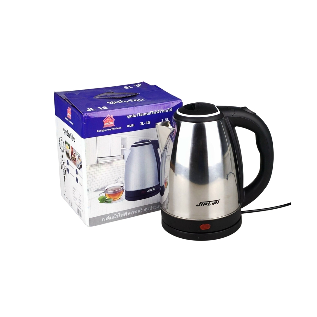 Bình đun siêu tốc công suất 1500W, ấm siêu tốc Jiplai JL-18 tự ngắt điện khi nước sôi, cạn nước