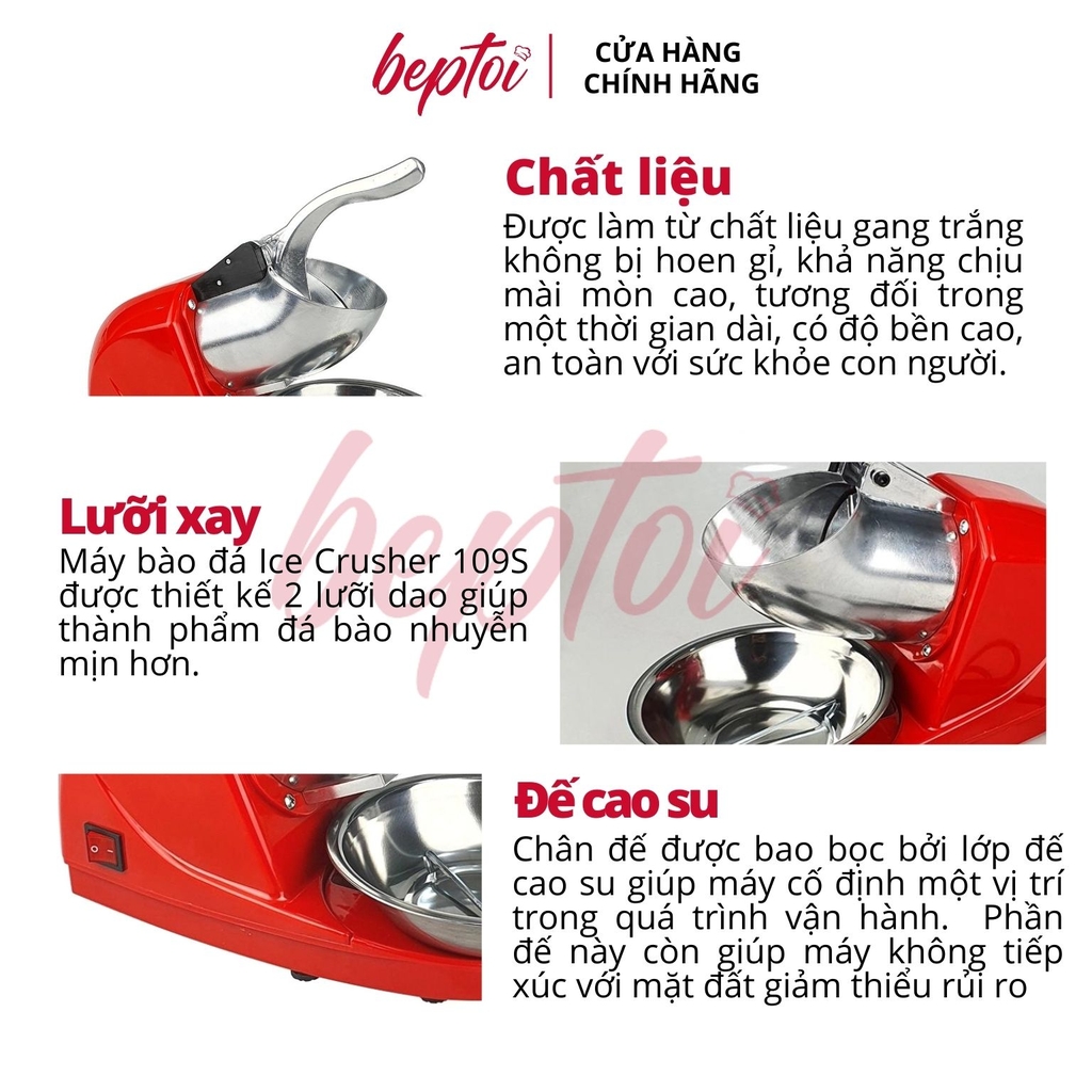 Máy bào đá tuyết 2 lưỡi 500W Ice Crusher