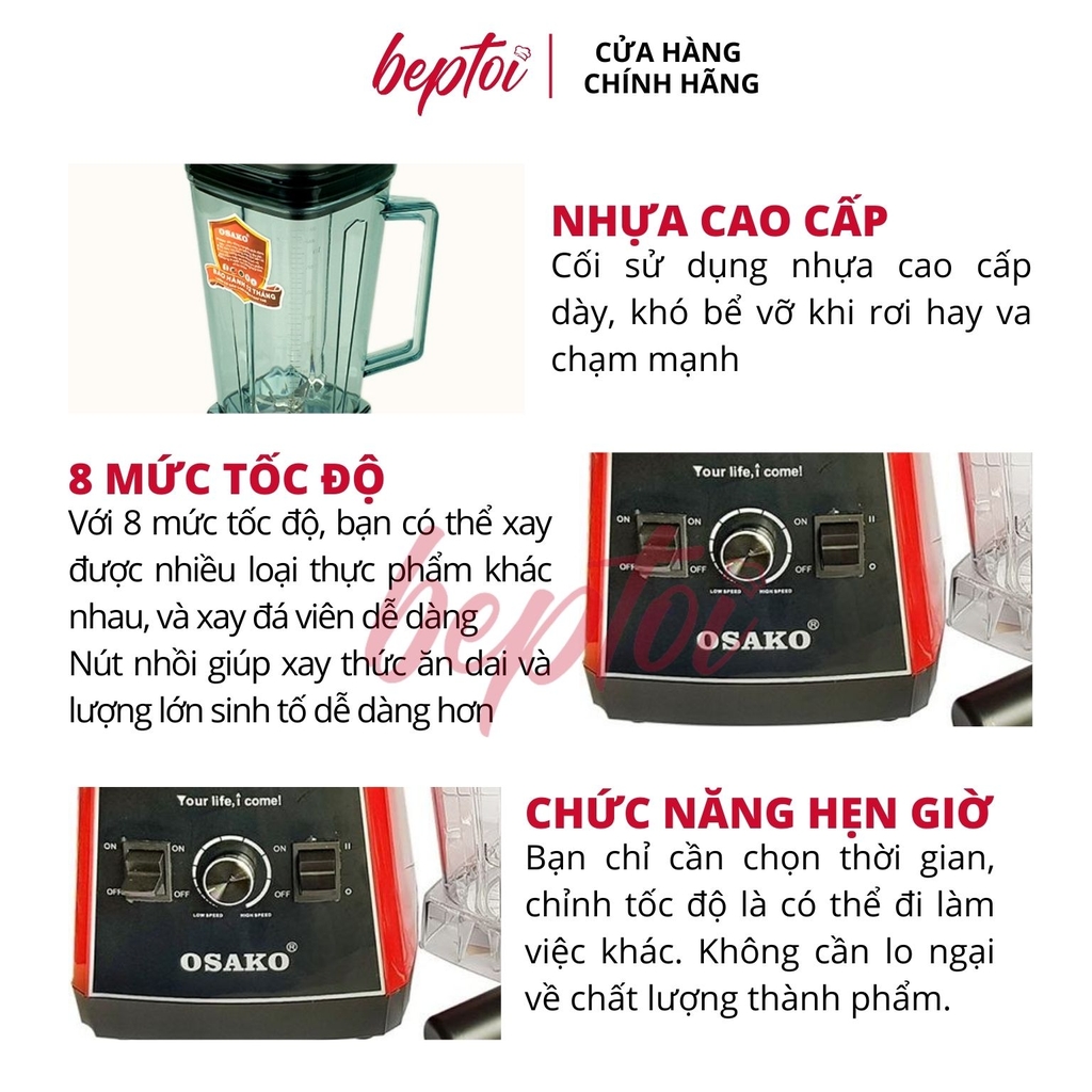 Máy xay sinh tố công nghiệp 1800W Osako OS- 1800