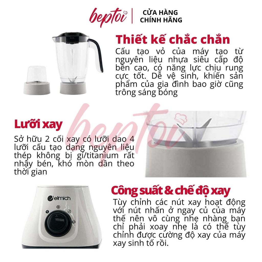 Máy xay sinh tố Elmich, máy xay sinh tố đa năng Elmich BLE-1845