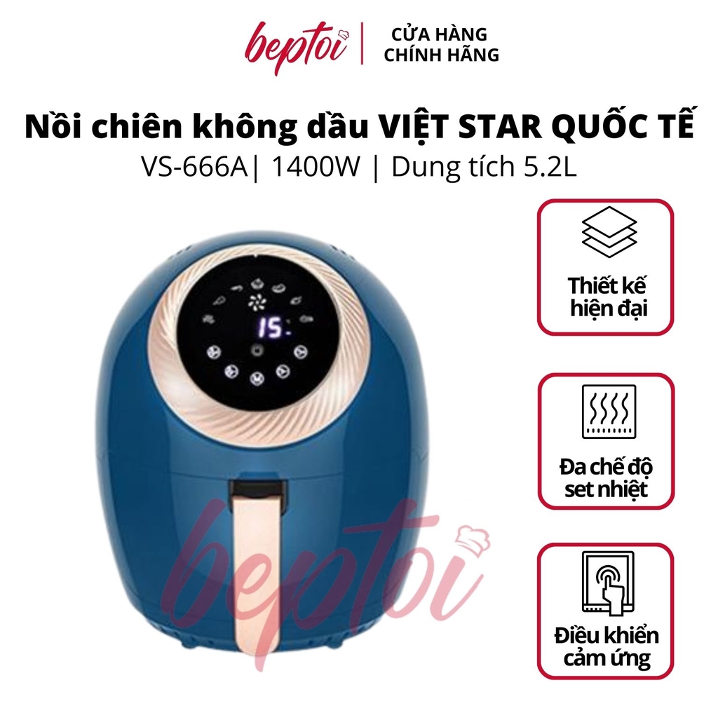 Nồi chiên không dầu 3,5L Vietstar VS-666A