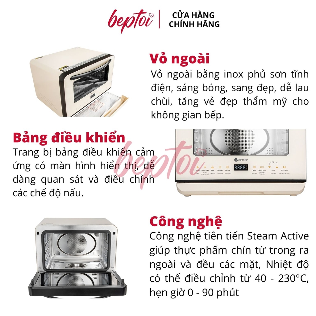 Nồi chiên không dầu hơi nước Elmich 20L AFE-3944