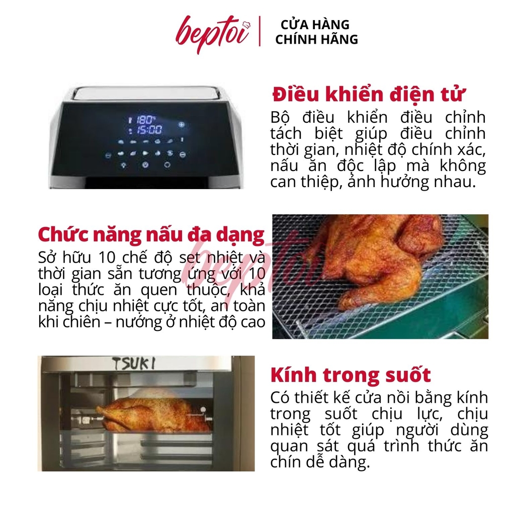 Nồi chiên không dầu 12L Tsuki TS-AF1201