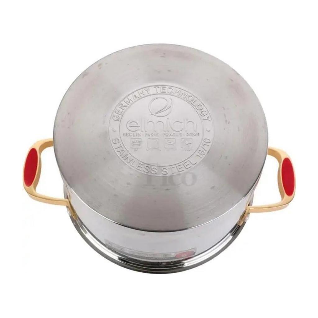 Nồi bếp từ inox 304 Red Velvet, nồi đáy từ Elmich cao cấp 5 lớp