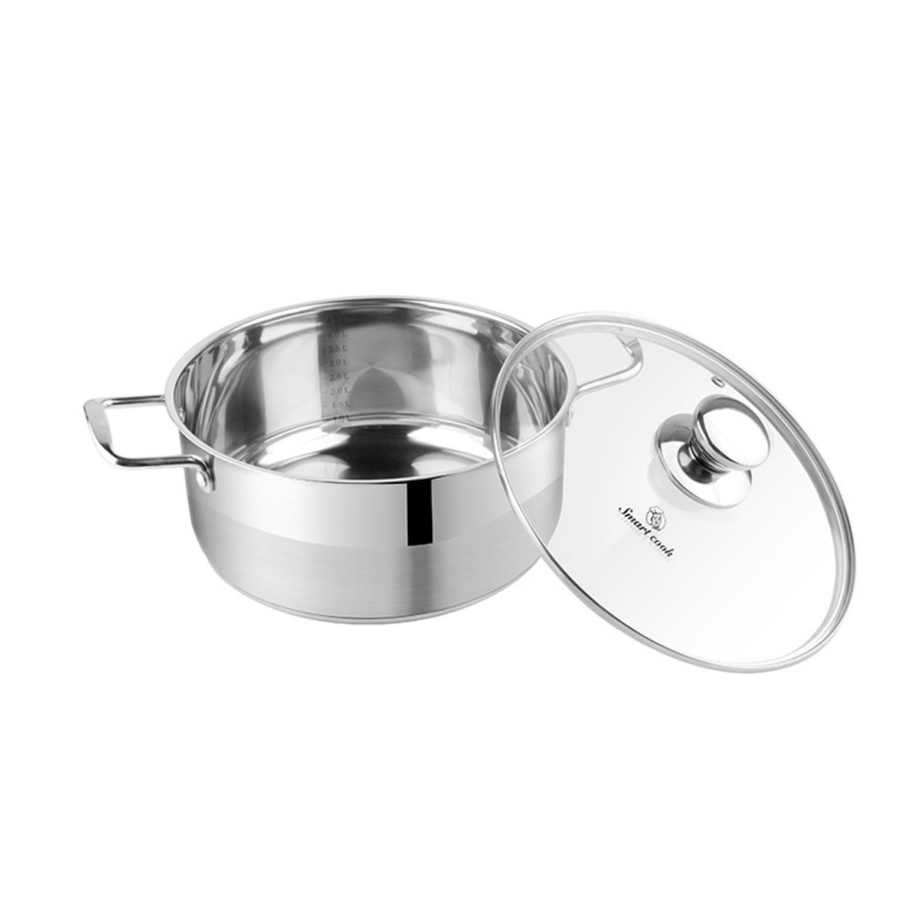 Nồi bếp từ inox 304 cao cấp 3 đáy, Nồi inox Smartcook SM 2400/2401