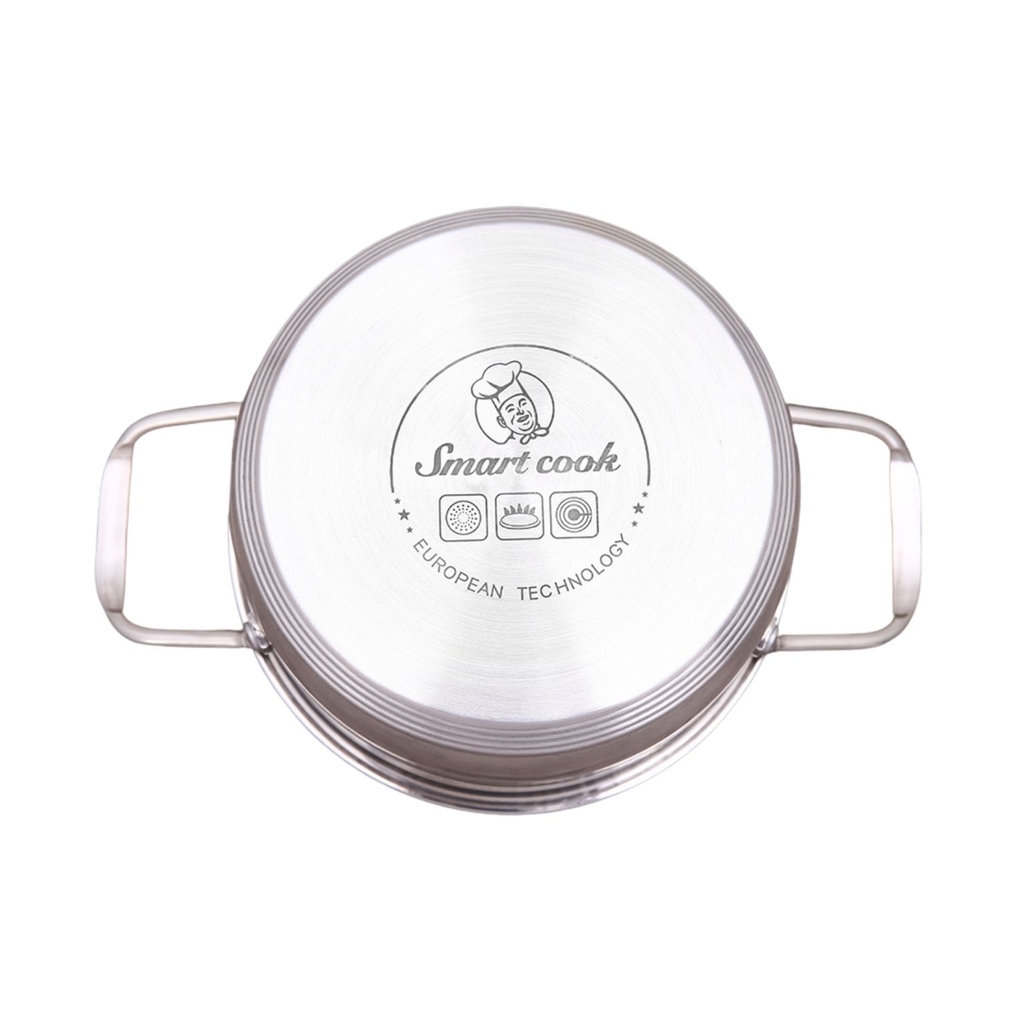 Nồi bếp từ inox 304 cao cấp 3 đáy, Nồi inox Smartcook SM 2400/2401