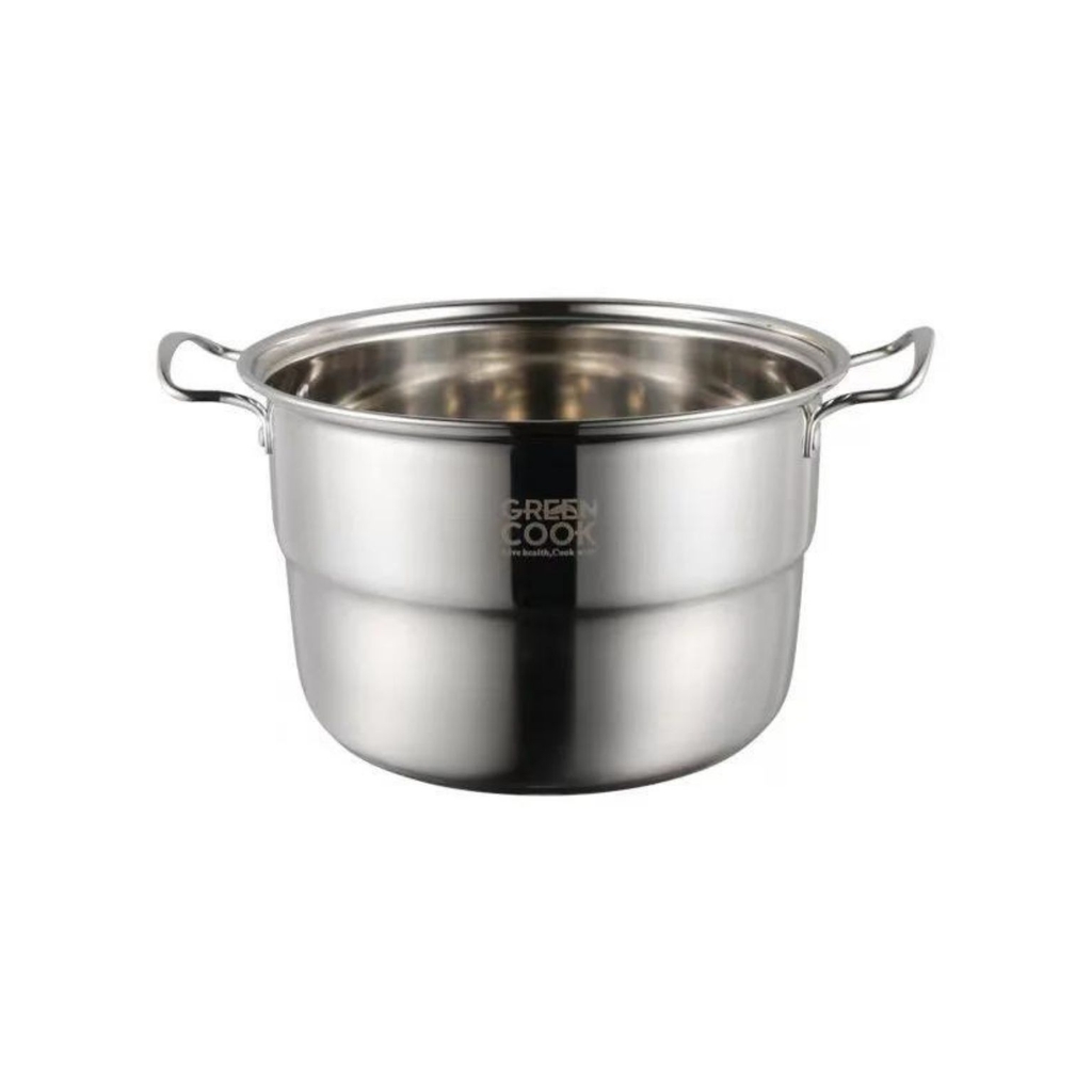 Nồi bếp từ nồi xững hấp inox đa năng Greencook 26CM GCST01- 26IH