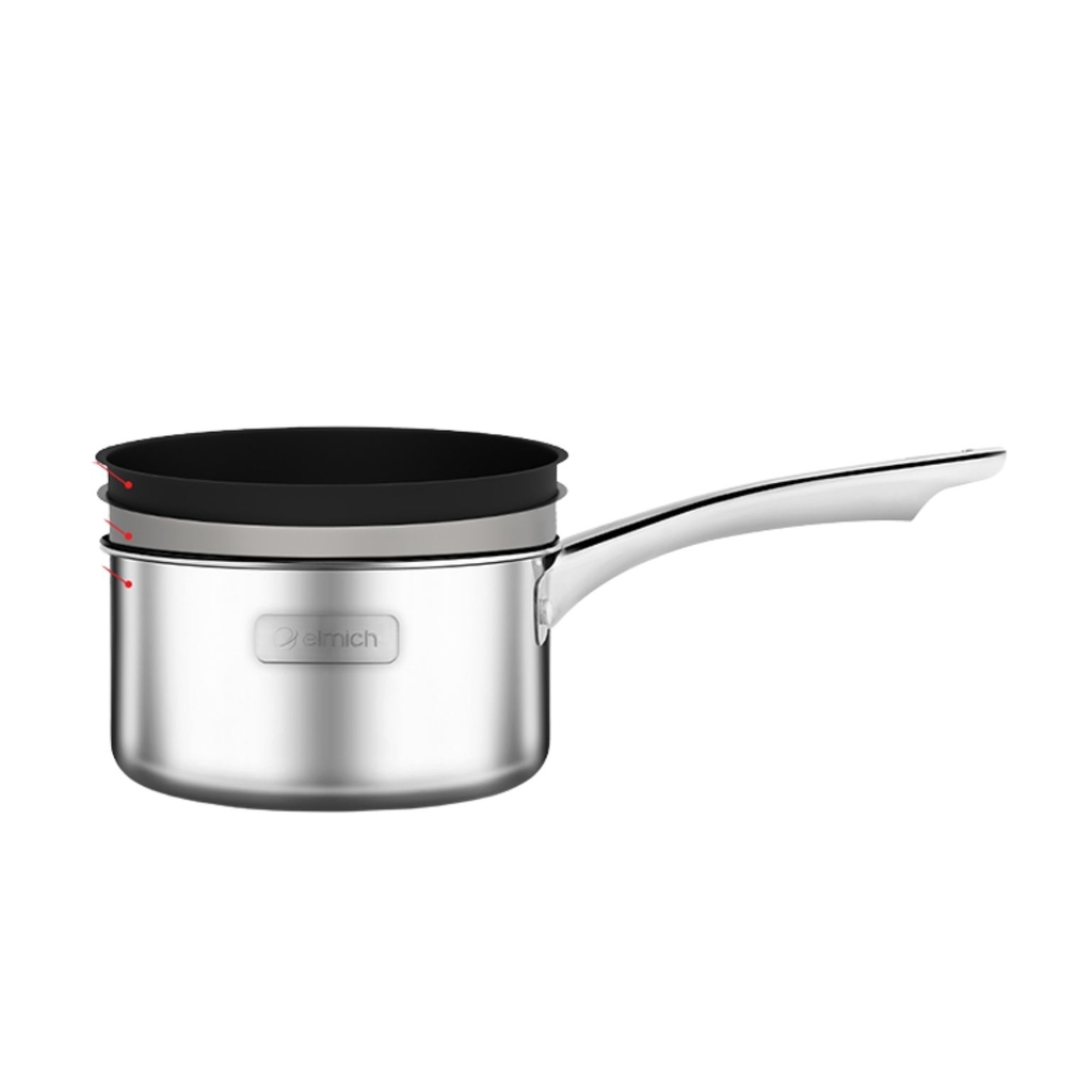 Nồi bếp từ quánh inox 3 lớp cao cấp đáy liền Tri-max XS EL - 3745 size 16cm