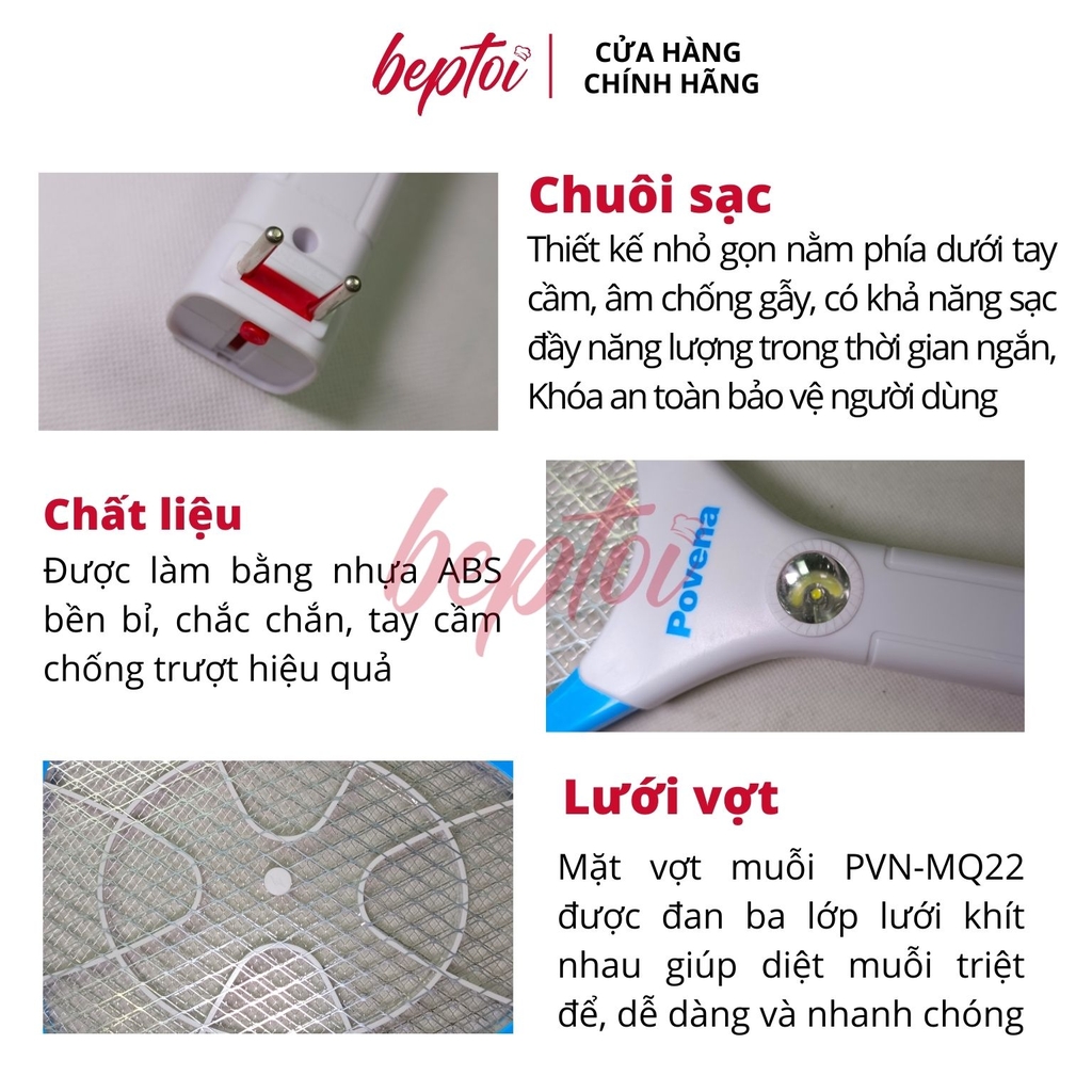 Vợt muỗi Povena PVN-MQ22