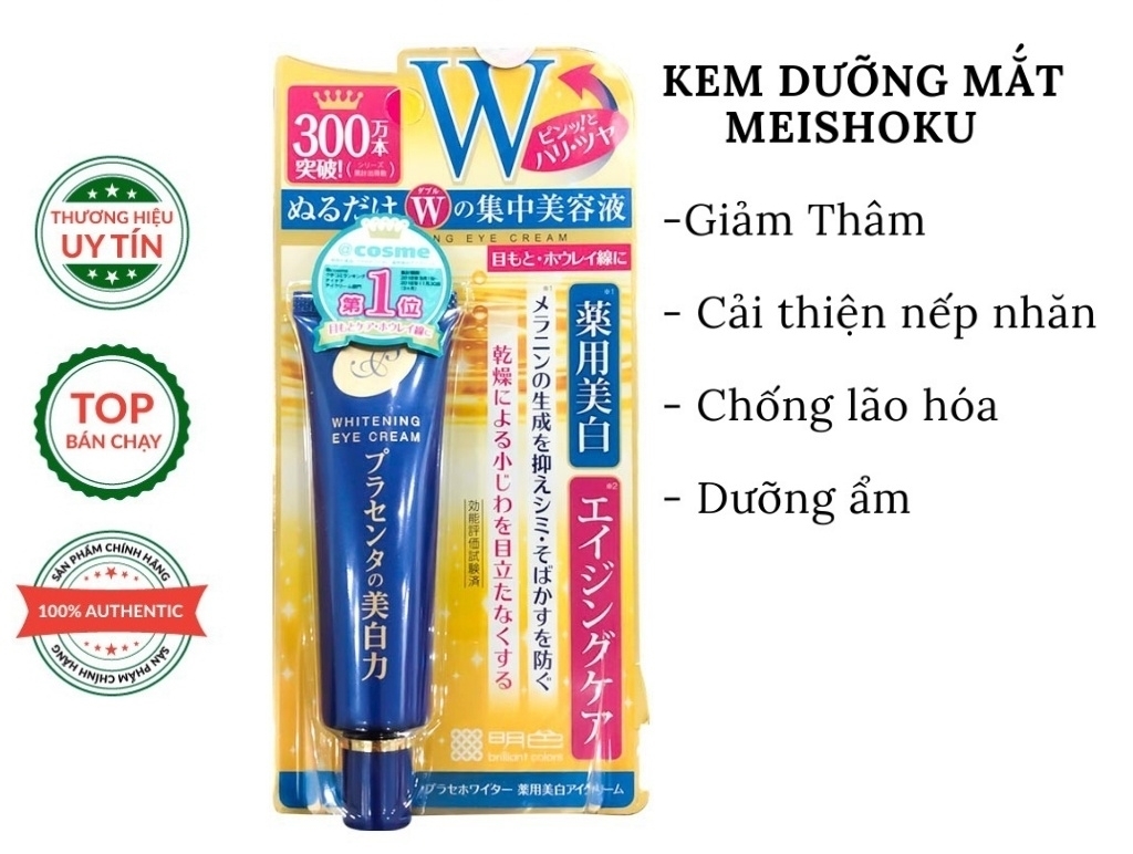 Kem dưỡng trắng mắt MEISHOKU Placewhiter Eye cream 30g