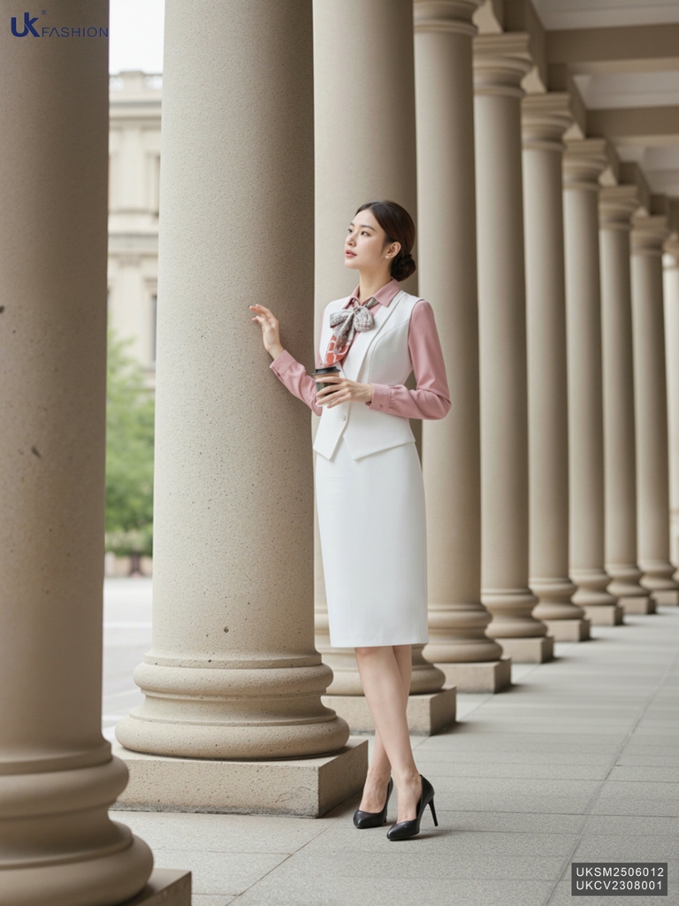 Gile cúc eo thanh lịch nữ tính UKSM2506012