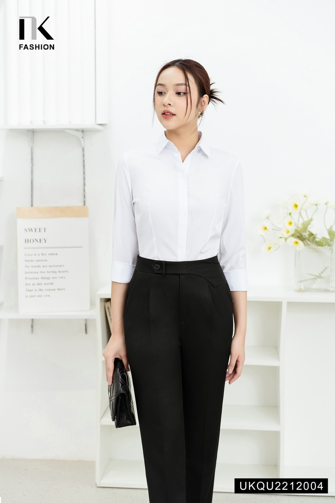 Quần Baggy Vạt Kiểu UK Fashion Cao Cấp, Mềm Mịn UKQU2212004