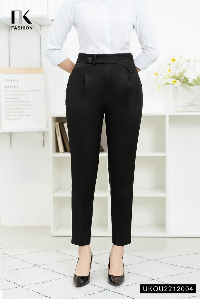 Quần Baggy Vạt Kiểu UK Fashion Cao Cấp, Mềm Mịn UKQU2212004