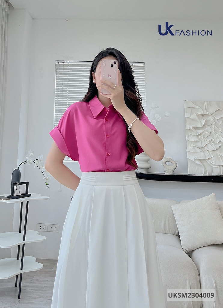 Áo Sơ Mi Cổ Đức Vai Chờm UK Fashion Chuẩn Style Hàn UKSM2304009