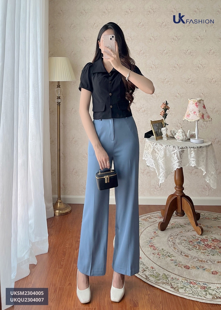 Quần Ống Rộng UK Fashion Cơ Bản UKQU2304007