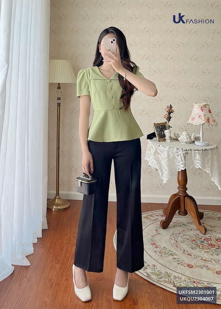 Quần Ống Rộng UK Fashion Cơ Bản UKQU2304007