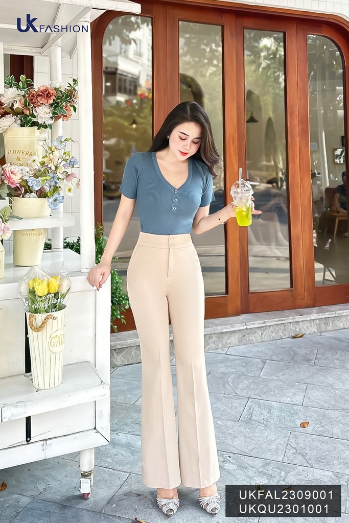 Áo Len Cộc Tay 3 Cúc UK Fashion Trendy UKFAL2309001