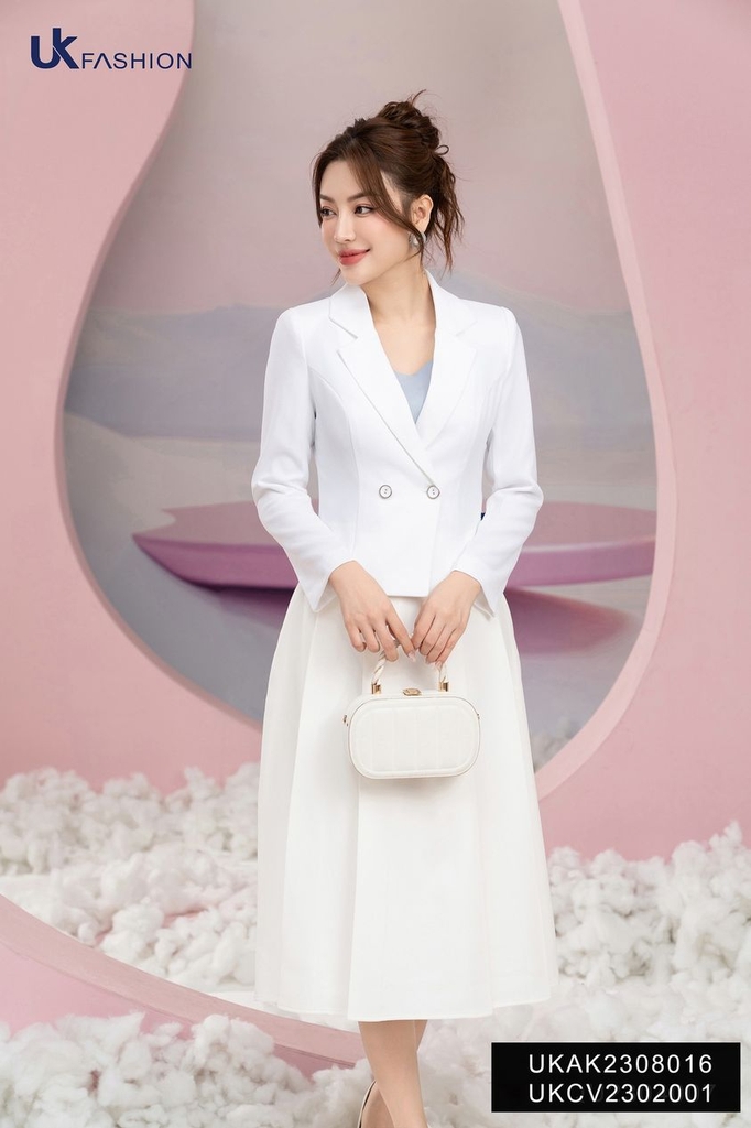 Áo Vest 1 Lớp 2 Cúc Bọc Viền UK Fashion Chuẩn Style Hàn UKAK2308016