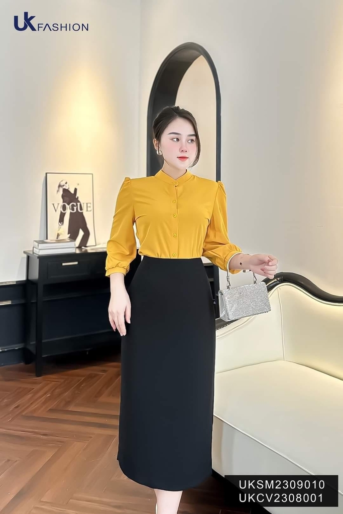 Chân Váy Bút Chì Dáng Dài UK Fashion Basic, Dễ Mặc, Dễ Phối UKCV2308001