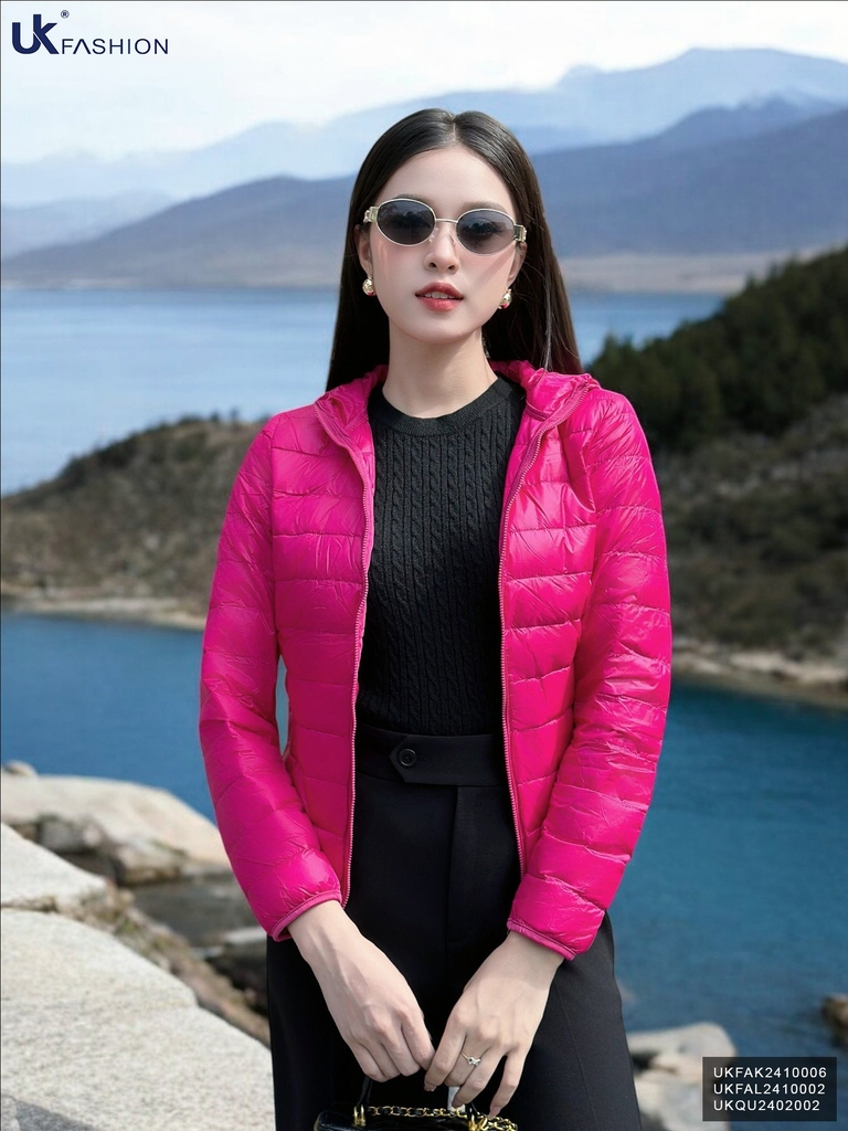 Áo Khoác Gió Lông Vũ UK Fashion Công Sở Nữ Trẻ Trung, Thoải Mái Vải Mềm Mại UKFAK2410006