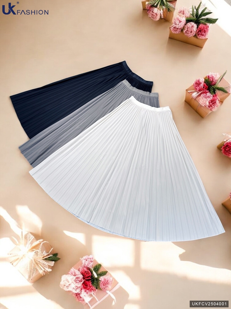Chân váy dập ly rẻ quạt UKFCV2504001