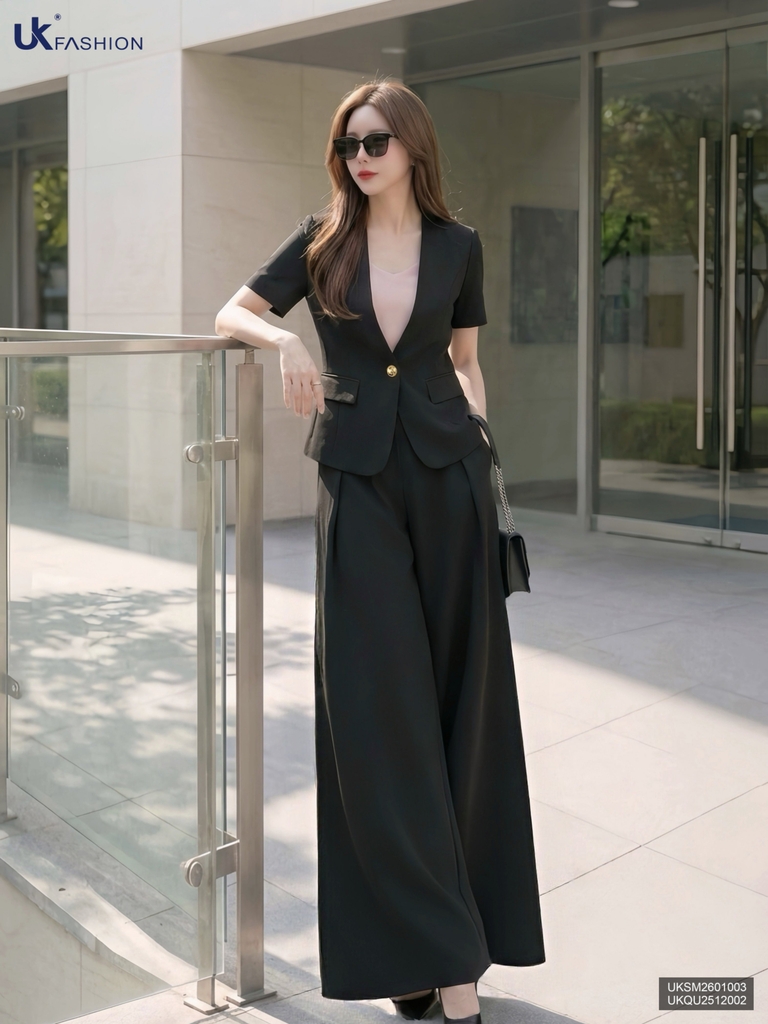 Kí giả cộc tay không cổ ghép set sang xịn cực đỉnh UKSM2601003