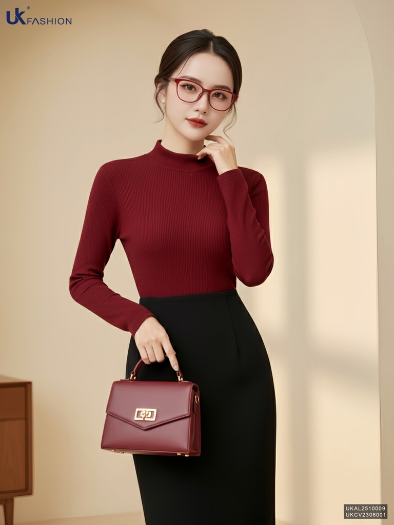 Áo giữ nhiệt len cổ leo ấm áp, đơn giản UKAL2510009