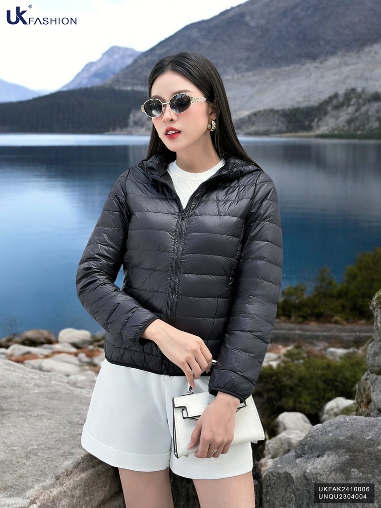 Áo Khoác Gió Lông Vũ UK Fashion Công Sở Nữ Trẻ Trung, Thoải Mái Vải Mềm Mại UKFAK2410006