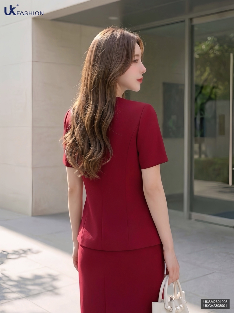 Kí giả cộc tay không cổ ghép set sang xịn cực đỉnh UKSM2601003