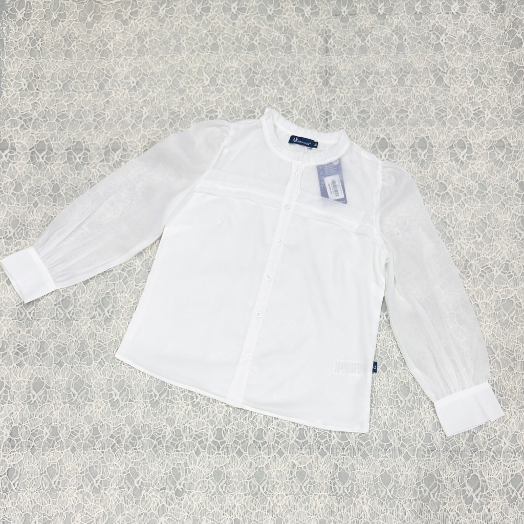 Áo Sơ Mi Tơ Xếp Ngực Kép NK Fashion Cao Cấp, Tơ Lụa Mềm Mại UKSM2309018