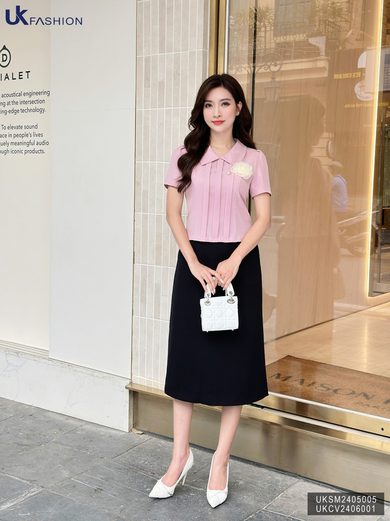 Chân váy A UK Fashion Công Sở Nữ Thanh Lịch, Vải Mềm Mịn UKCV2406001
