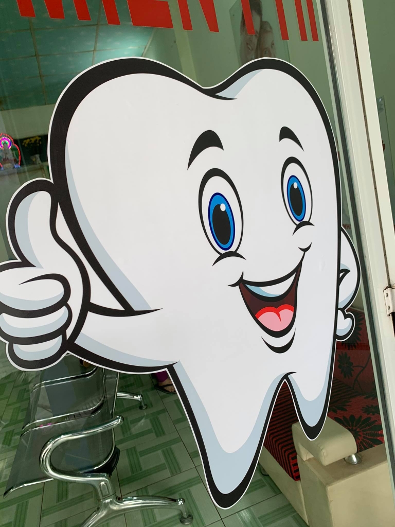 Decal hình răng dán cửa kính phòng khám Nha khoa | An Khang Mart