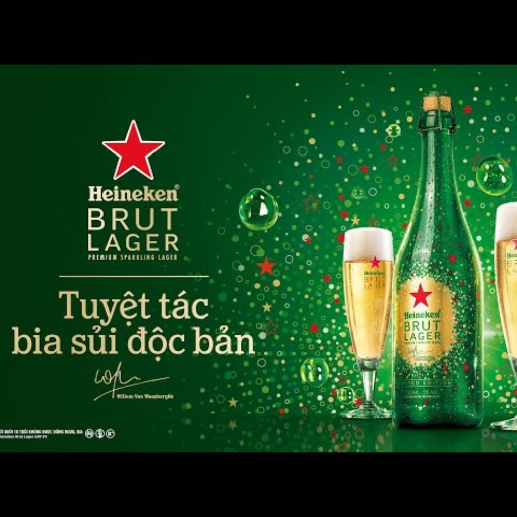 Bia Heineken Brut Lager Chai 750ml