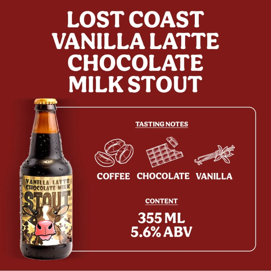 Bia Lost Coast Vanilla latte Chocolate Milk Chai 355ml