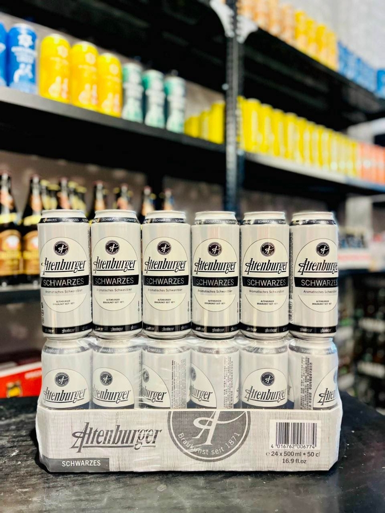 Bia Đức Altenburger Schwarzes 4,9% - Lon 500ml - Thùng 24