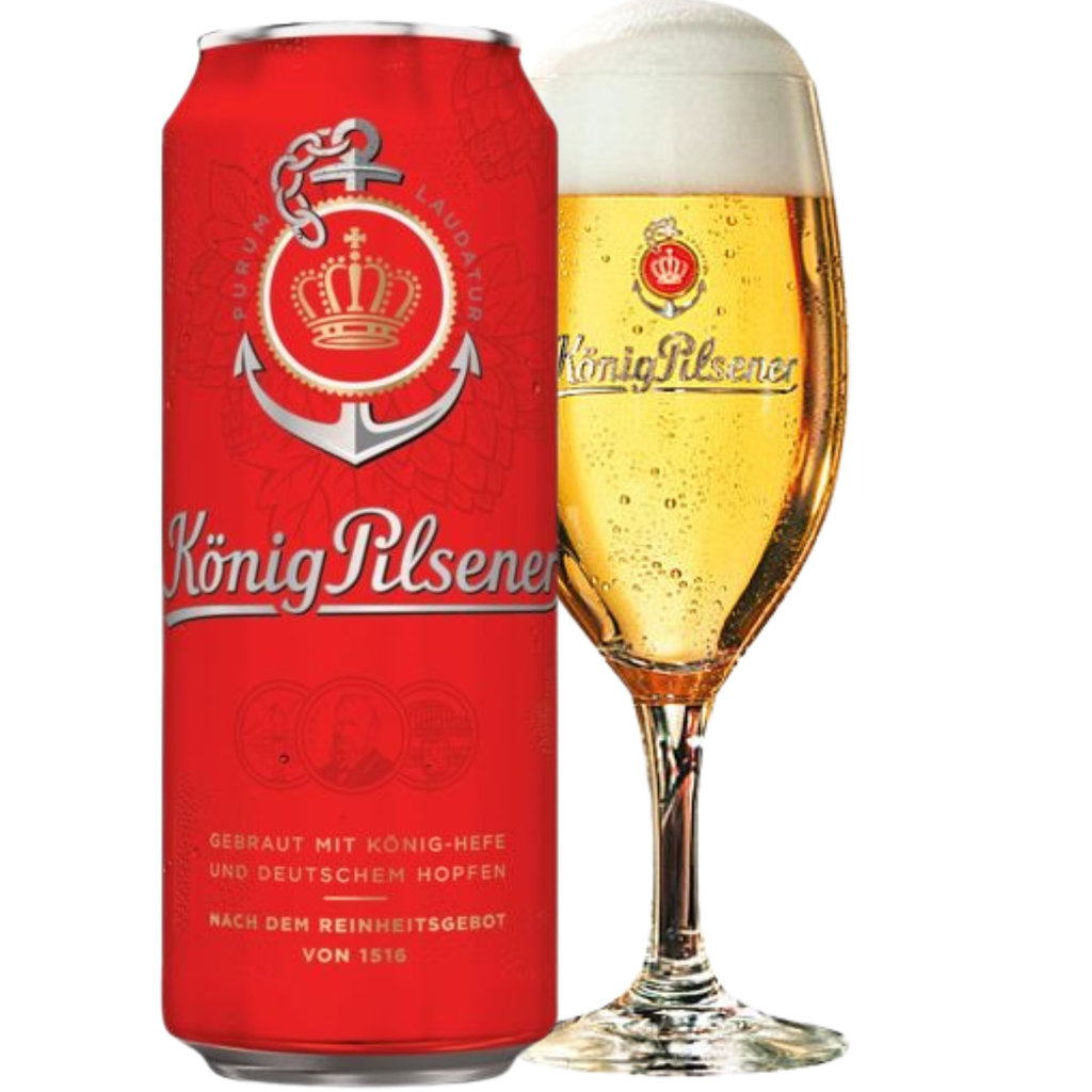 Bia Đức Konig Pilsner 4,9% - Lon 500ml - Thùng 24