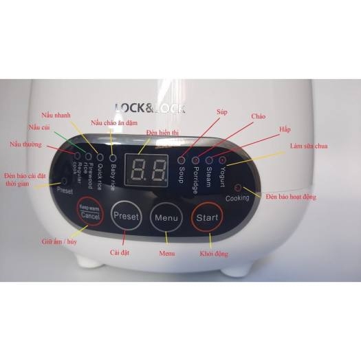 Nồi cơm điện Mini đa năng , mẫu cơ 0,8 lít Lock&Lock - EJR426