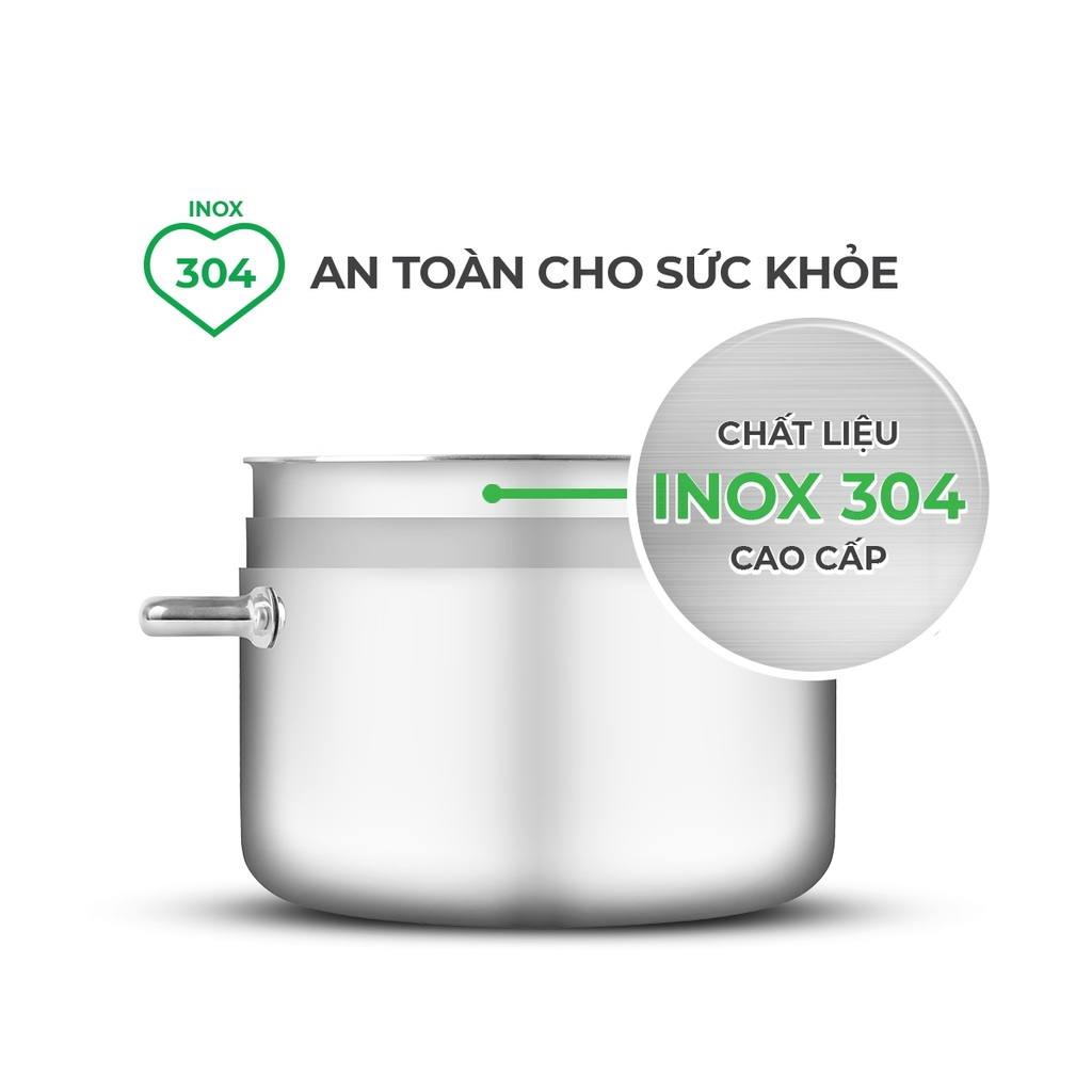 Bộ nồi Inox liên khối Elmich Trimax Eco EL-8004 18,20,26 chảo 26cm