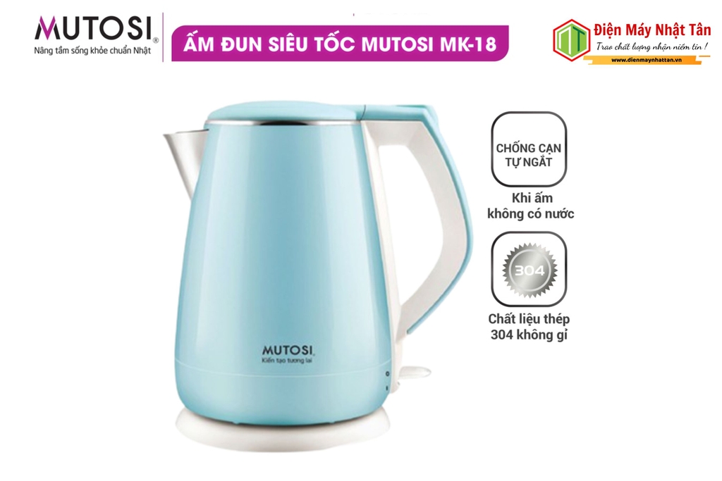 Ấm đun siêu tốc Mutosi 1.7 lít MK-18