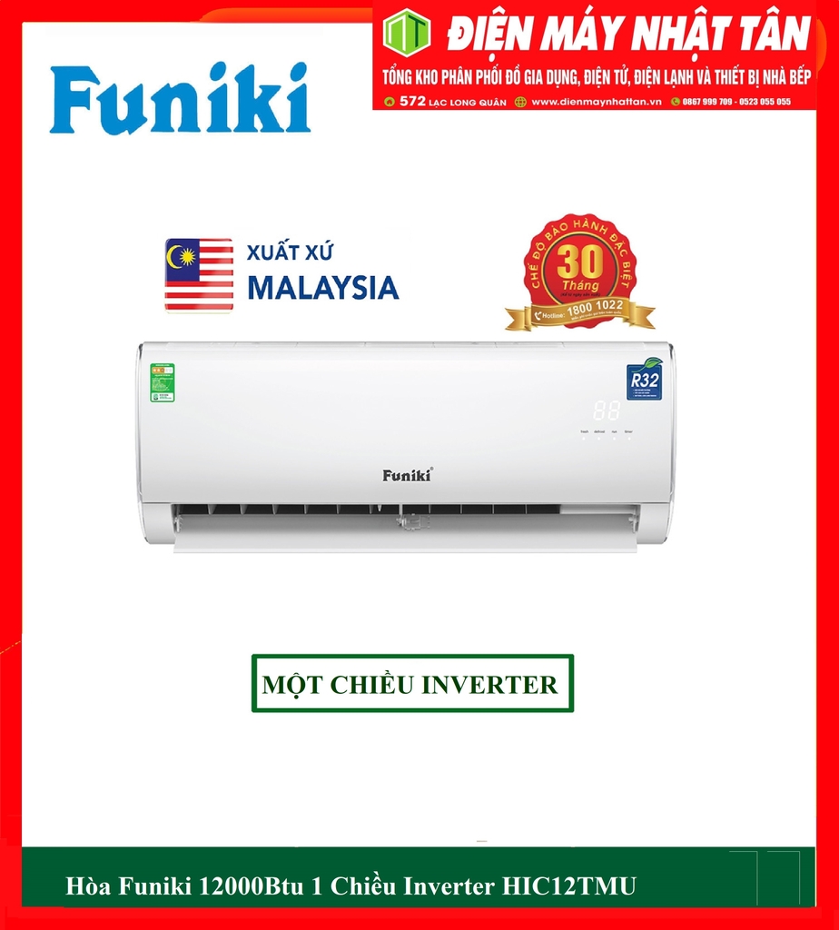 Điều Hòa Funiki 12000Btu 1 Chiều Inverter HIC12TMU